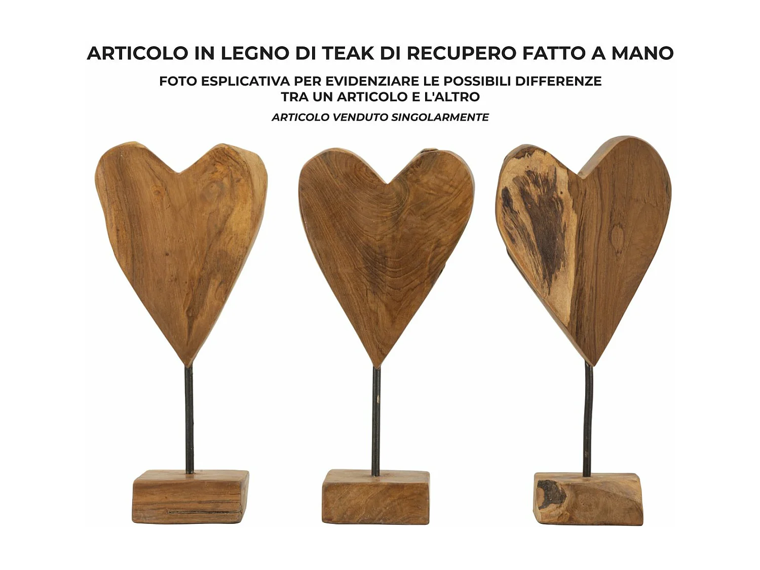 Scultura in legno marrone cm 15x10x35