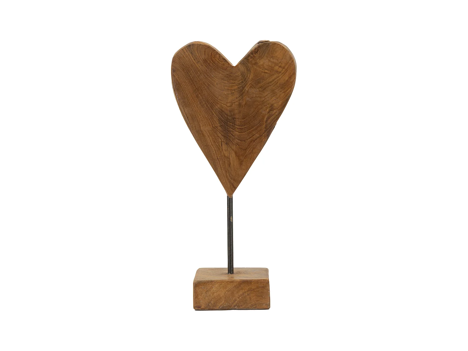 Sculpture en bois marron cm 15x10x35
