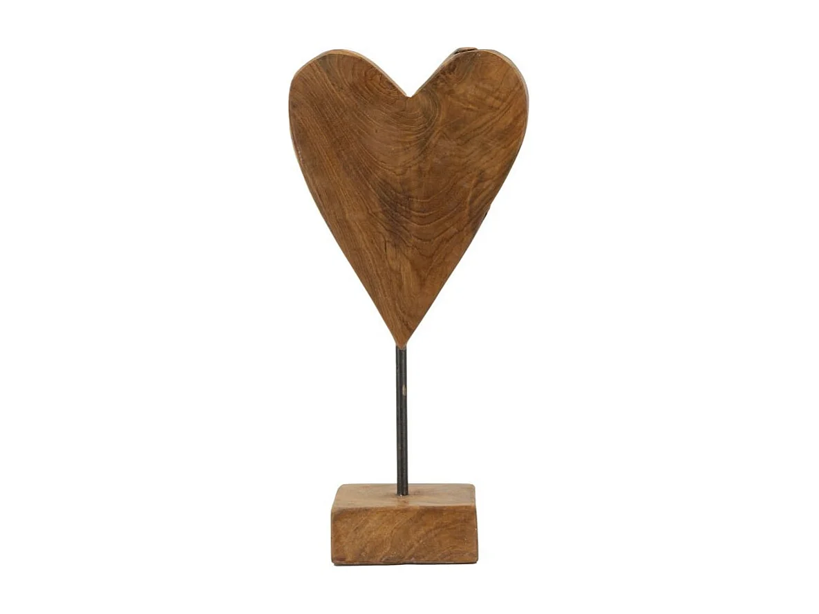 Scultura in legno marrone cm 15x10x35