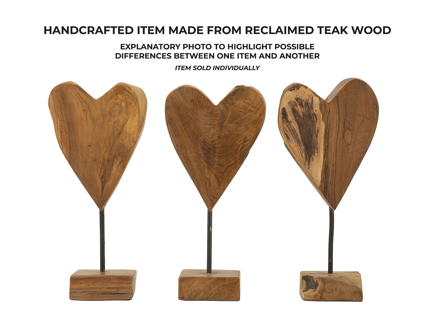 Scultura in legno marrone cm 15x10x35