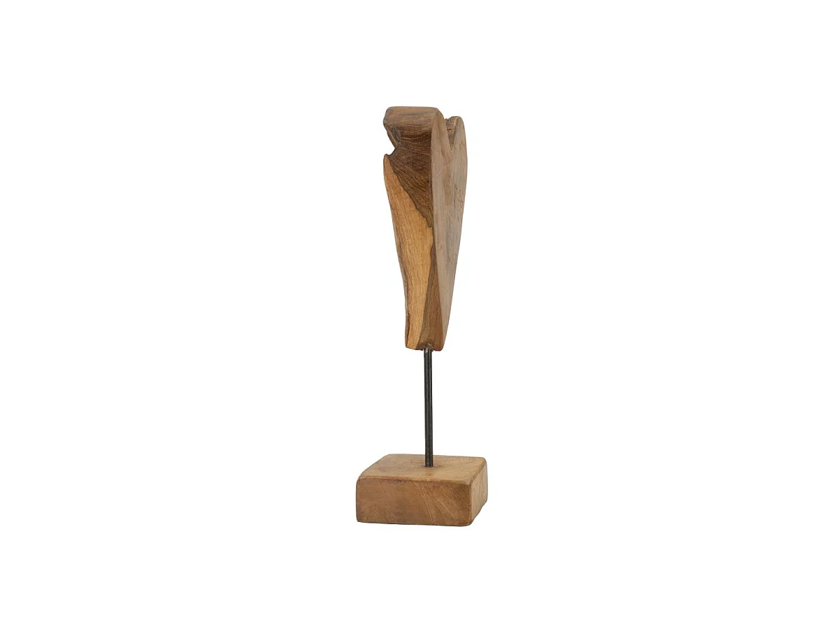 Objet Déco en Teck "Cœur" 35cm Naturel