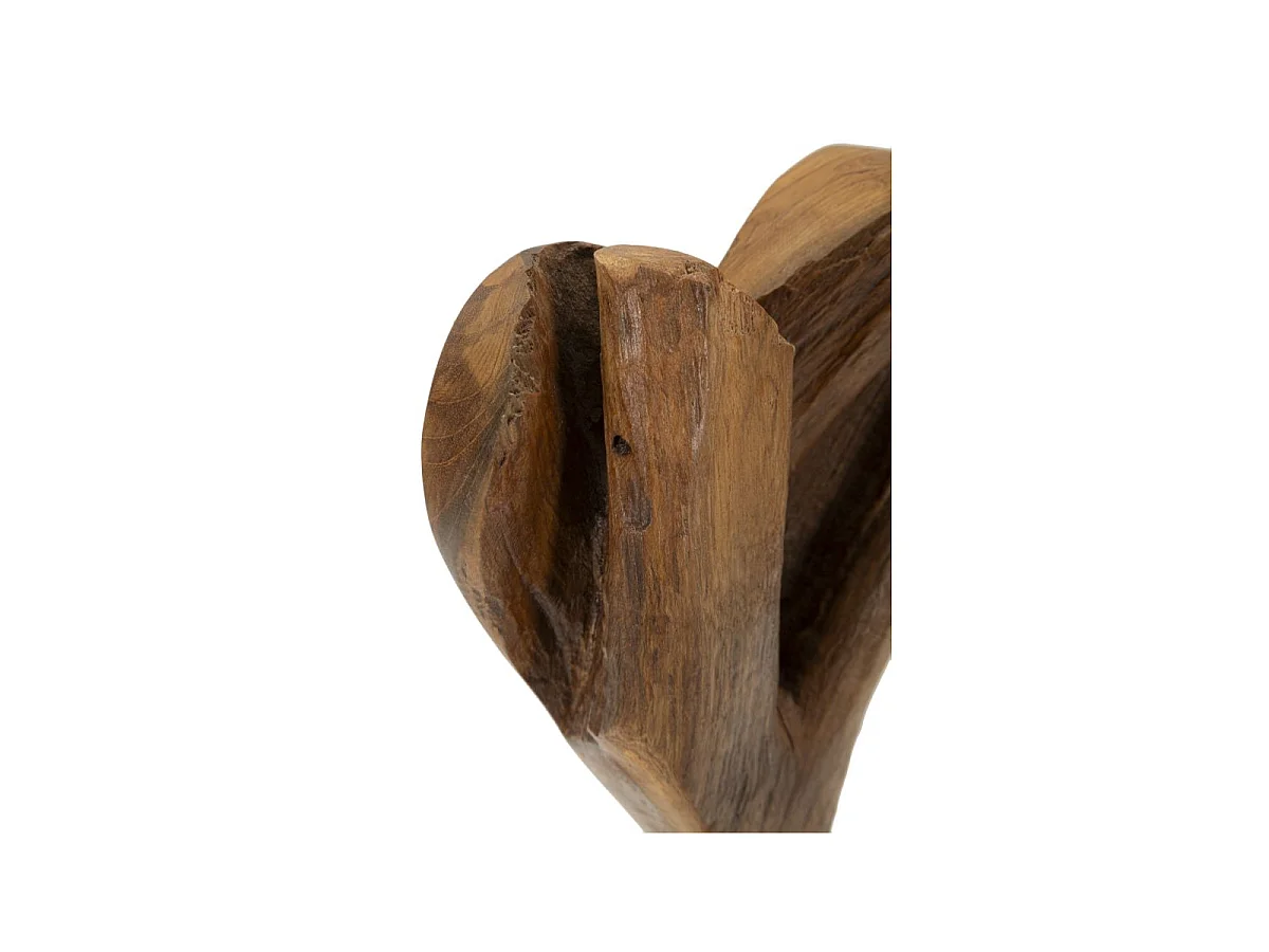 Objet Déco en Teck "Cœur" 35cm Naturel