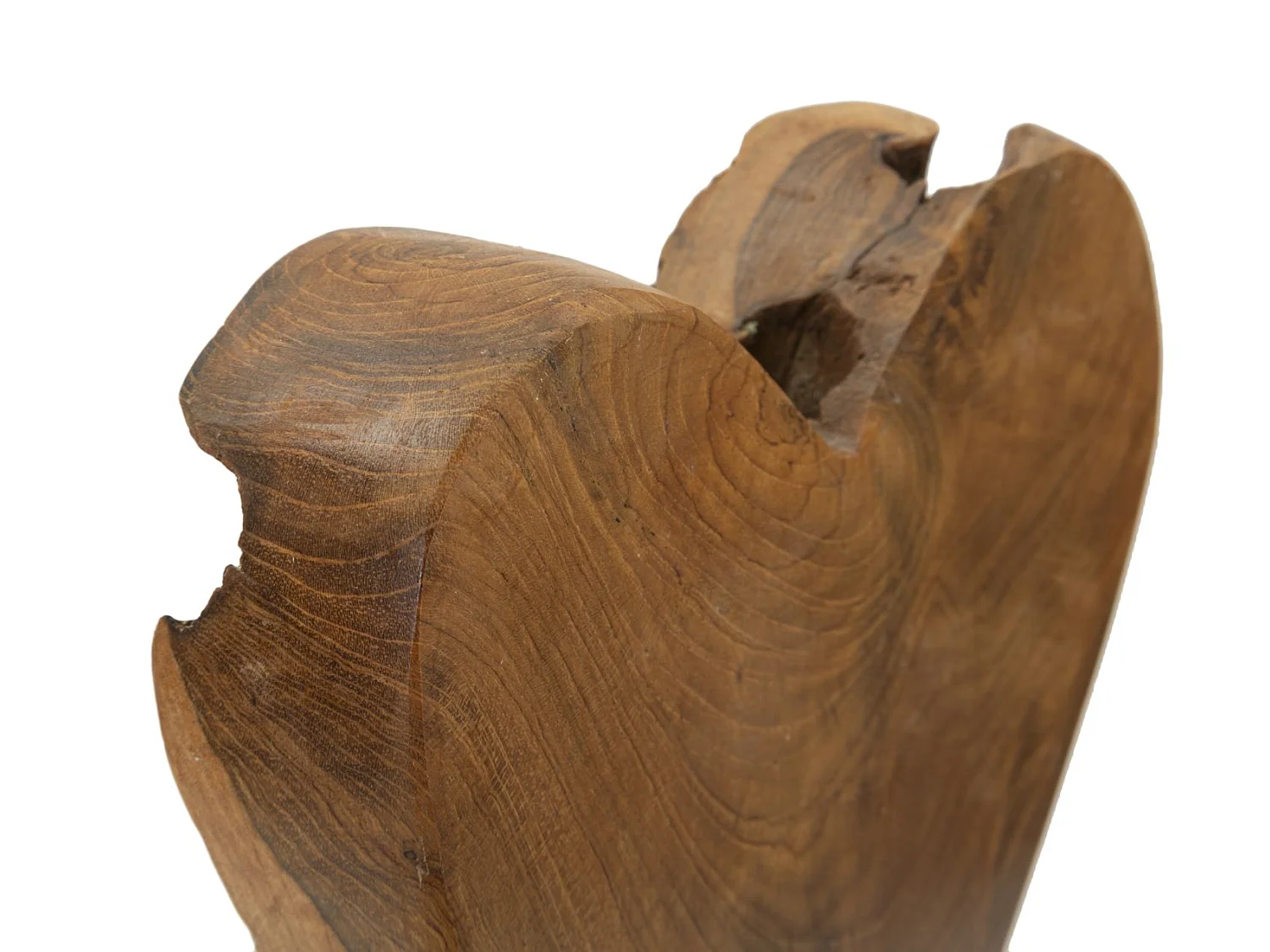 Objet Déco en Teck "Cœur" 35cm Naturel
