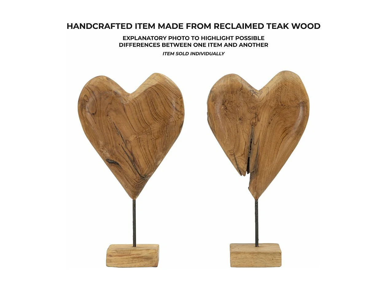 Scultura in legno marrone cm 25x12x45