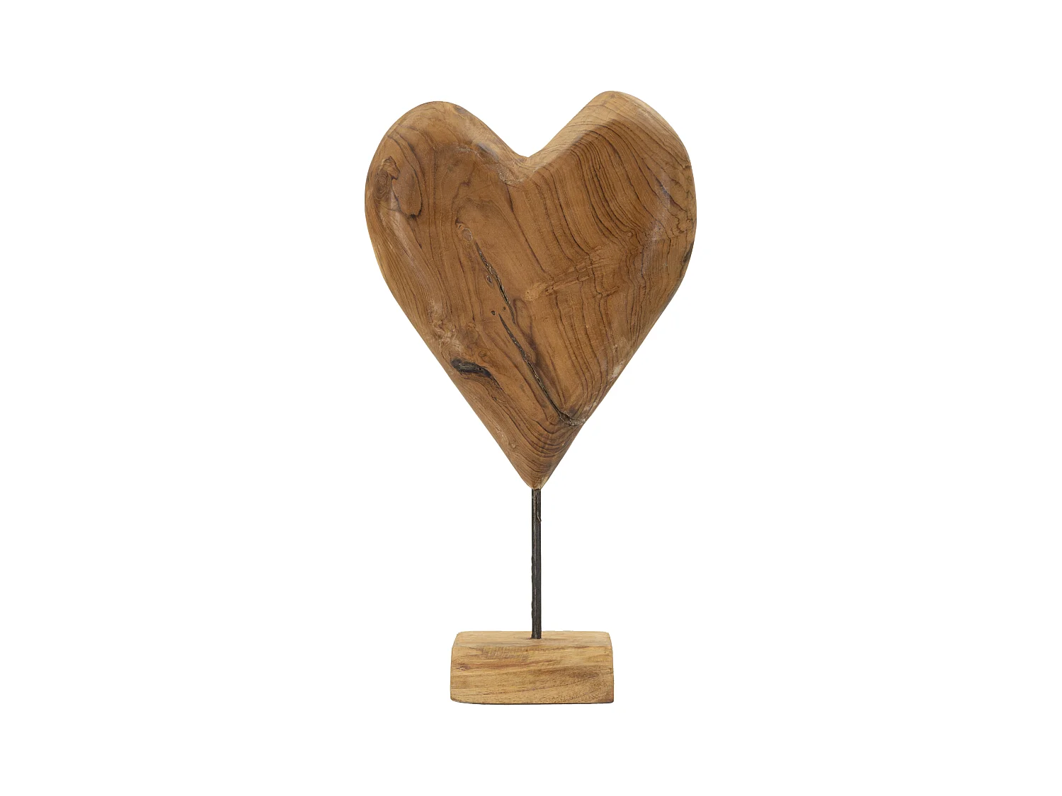 Sculpture en bois marron cm 25x12x45