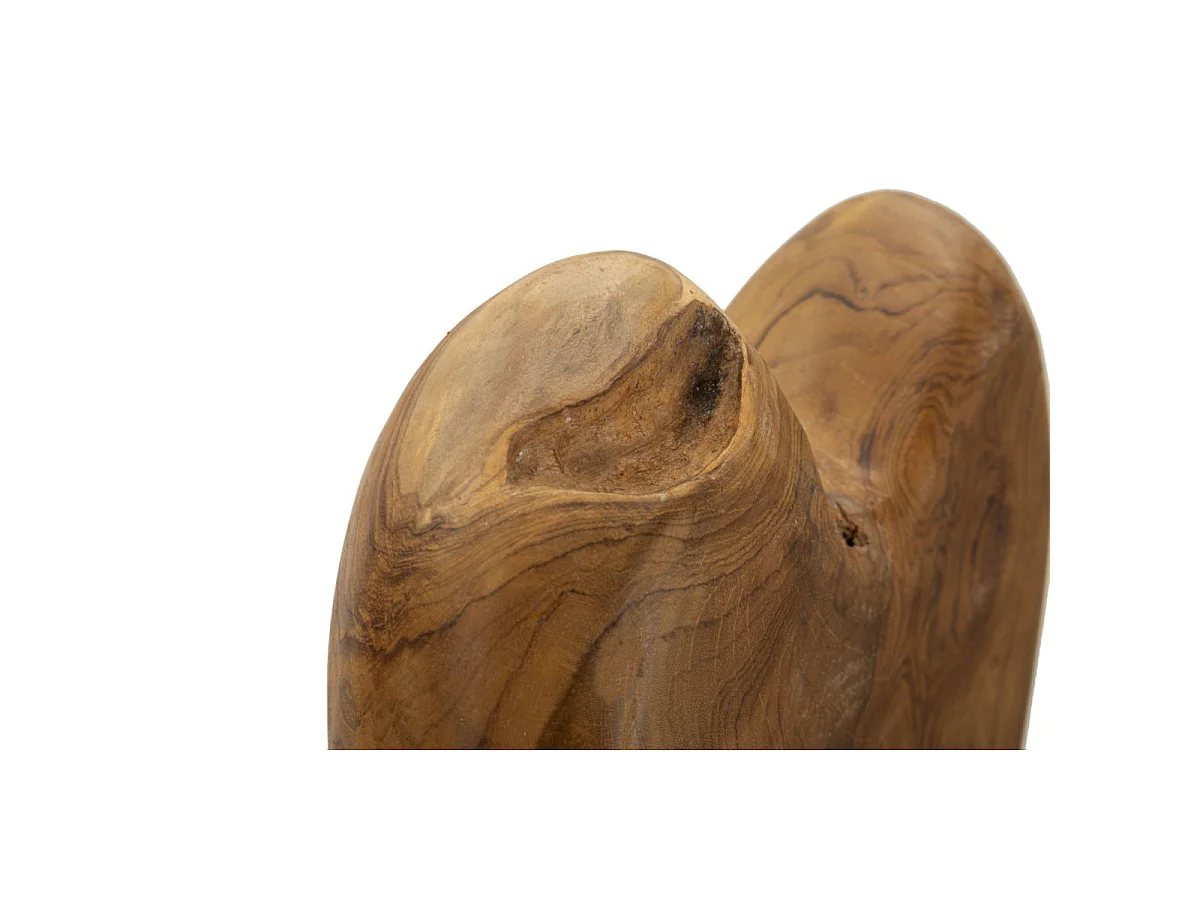 Objet Déco en Teck "Cœur" 45cm Naturel