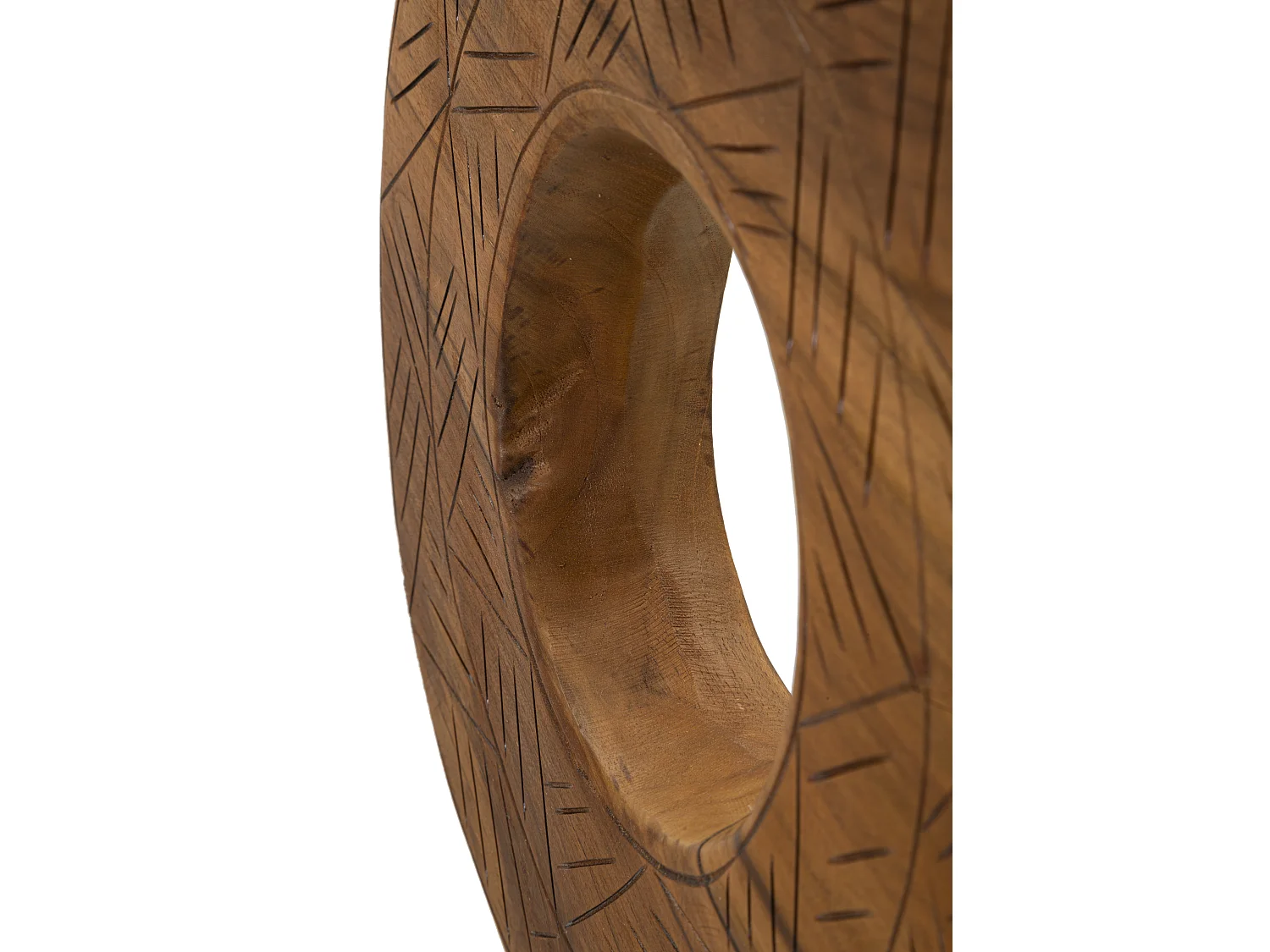 Objet Déco Rond en Teck "Dorat" 58cm Naturel