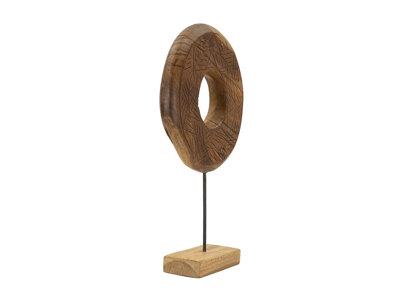 Scultura in legno marrone cm 35x10x58