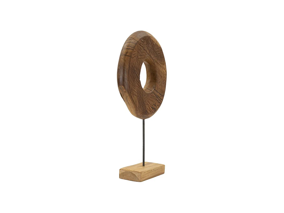 Objet Déco Rond en Teck "Dorat" 58cm Naturel