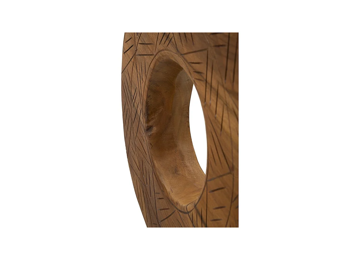 Objet Déco Rond en Teck "Dorat" 58cm Naturel