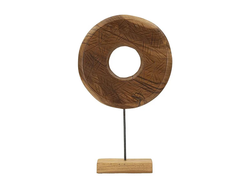 Bruin houten sculptuur 35x10x58 cm