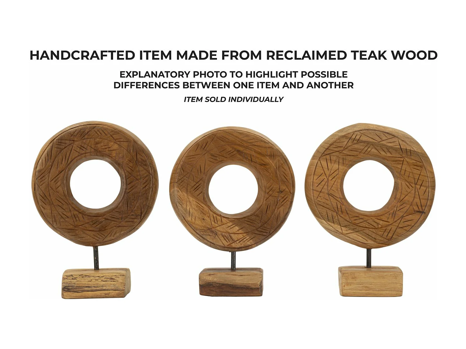 Scultura in legno marrone cm 20x10x28