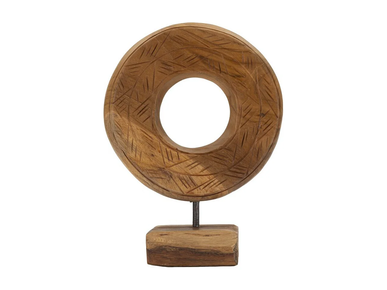 Scultura in legno marrone cm 20x10x28