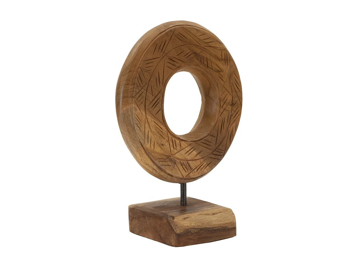 Scultura in legno marrone cm 20x10x28