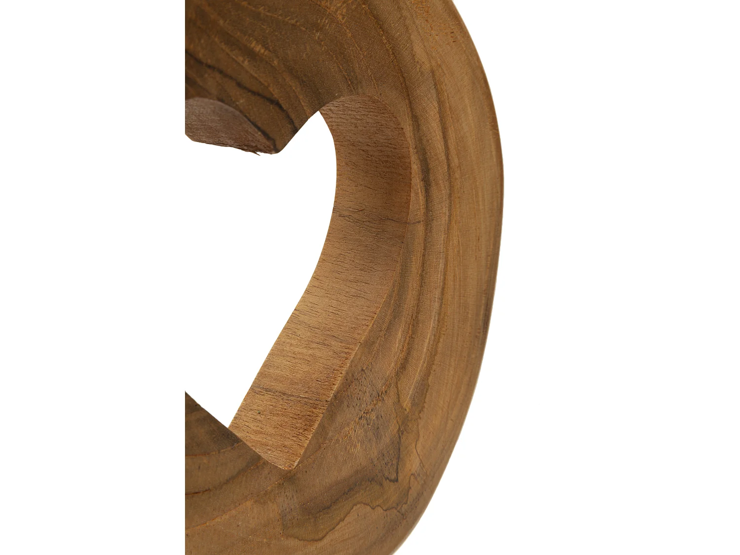 Objet Déco Cœur en Teck "Hasi" 28cm Naturel