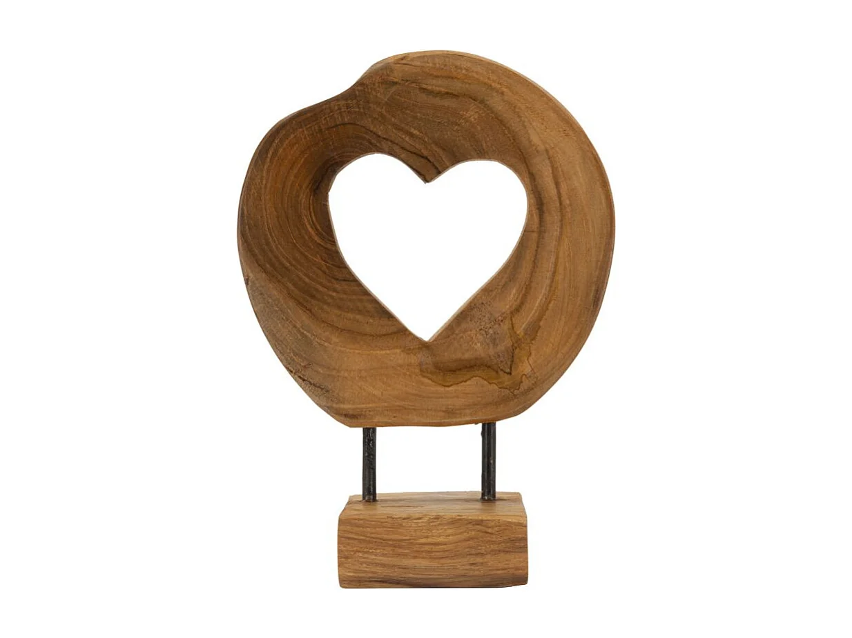 Scultura in legno marrone cm 20x10x28