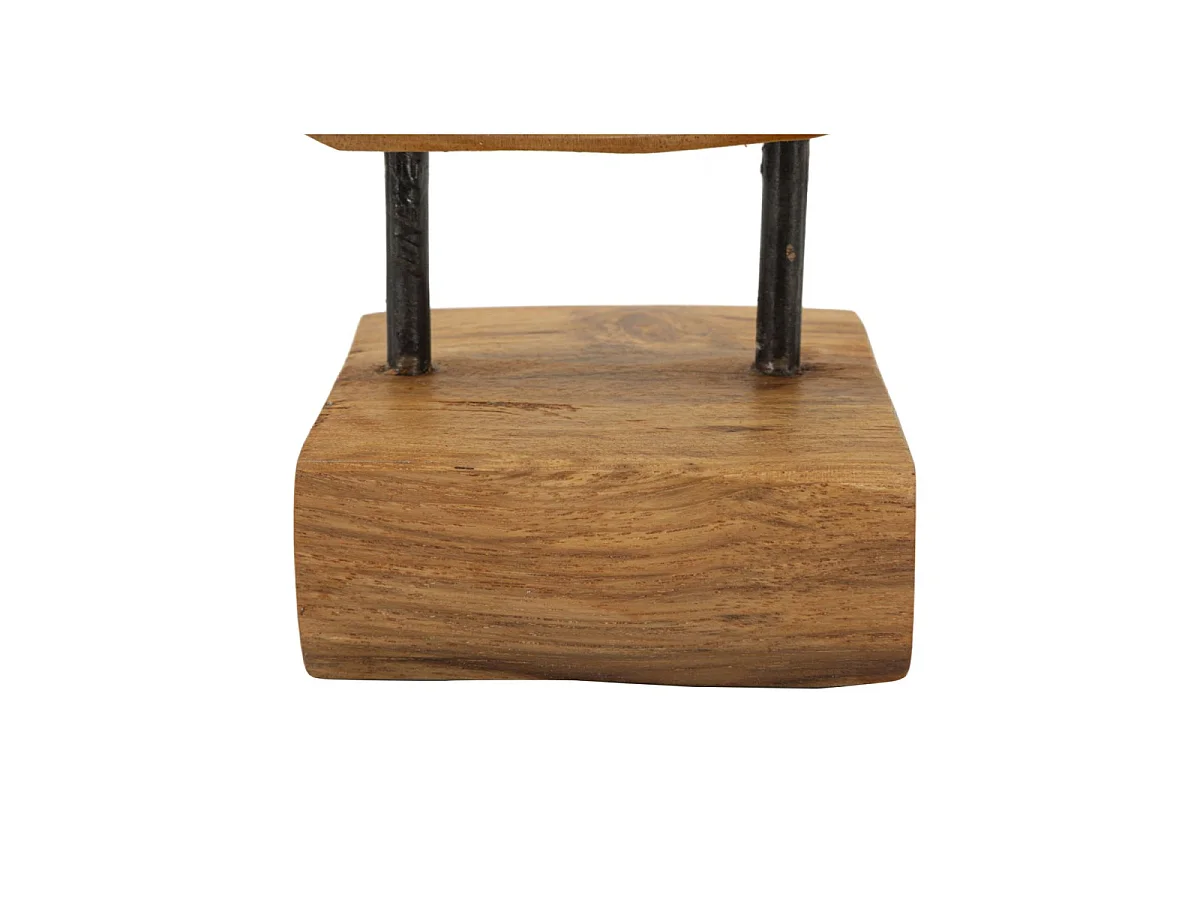 Objet Déco Cœur en Teck "Hasi" 28cm Naturel