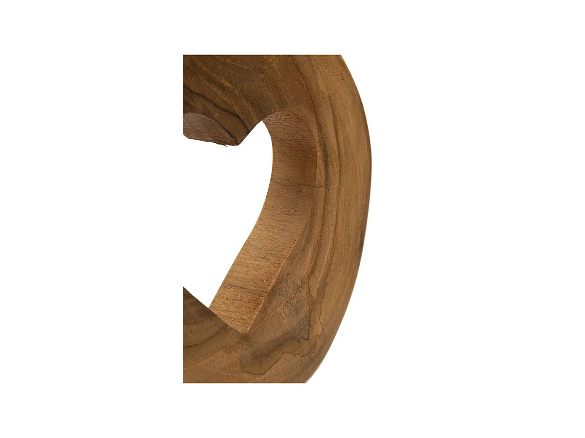 Objet Déco Cœur en Teck "Hasi" 28cm Naturel