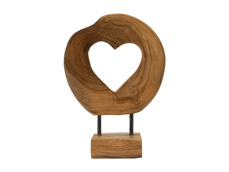 Bruin houten sculptuur 20x10x28 cm