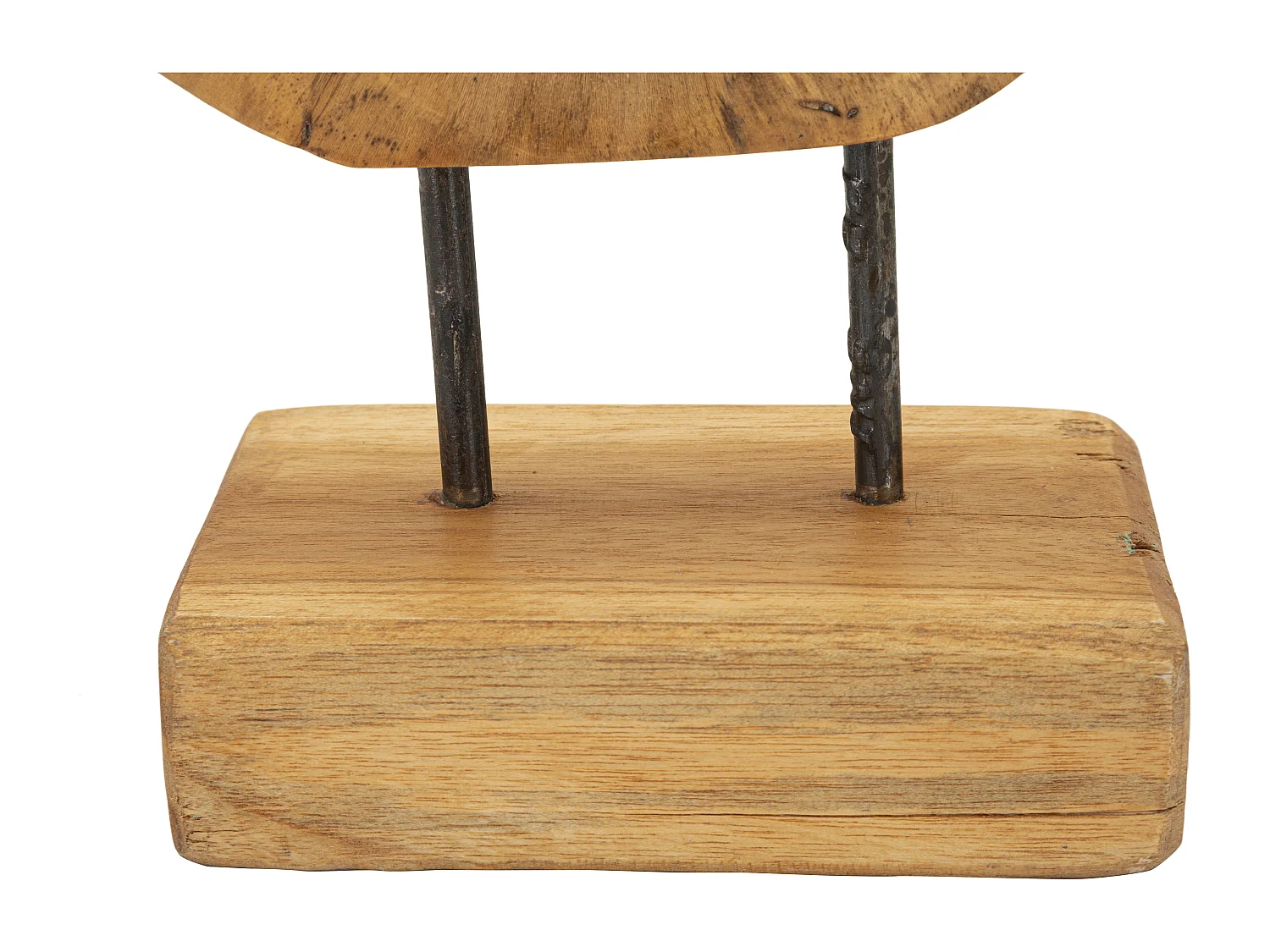 Objet Déco Cœur en Teck "Hasi" 38cm Naturel