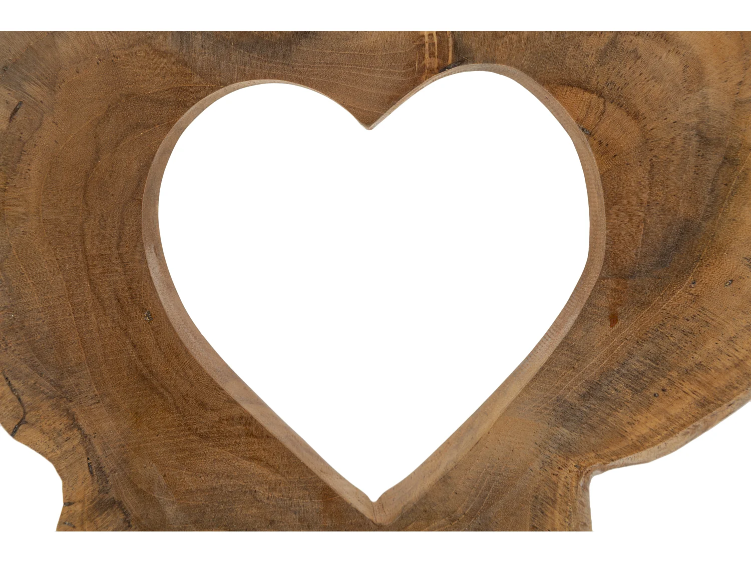 Objet Déco Cœur en Teck "Hasi" 38cm Naturel