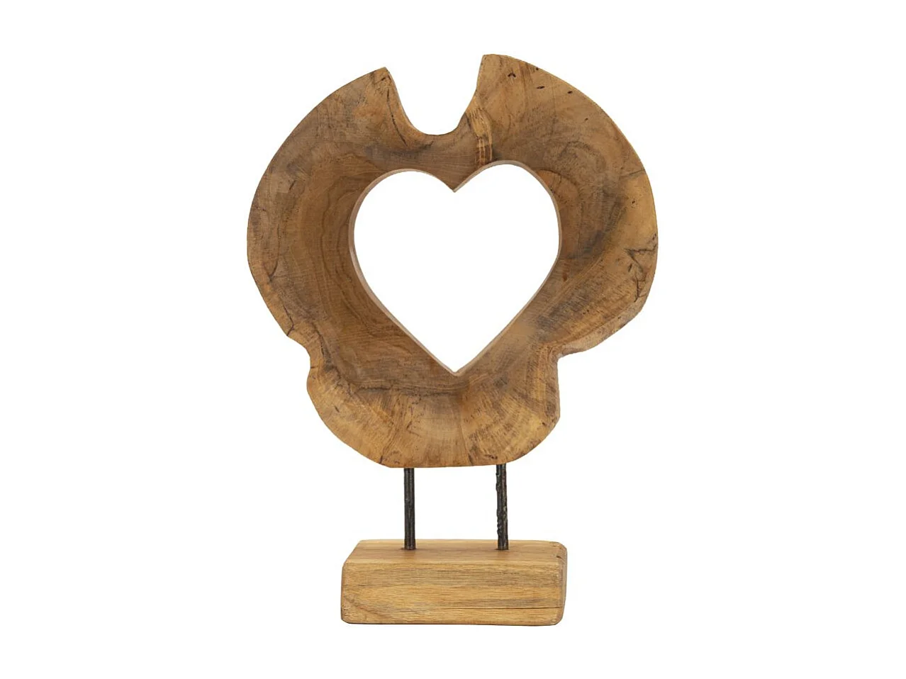 Scultura in legno marrone cm 28x10x38