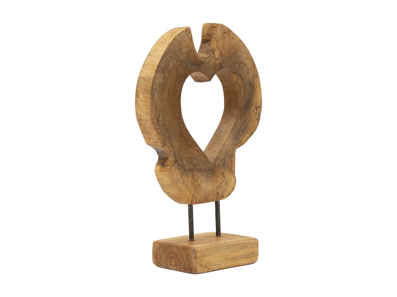 Scultura in legno marrone cm 28x10x38