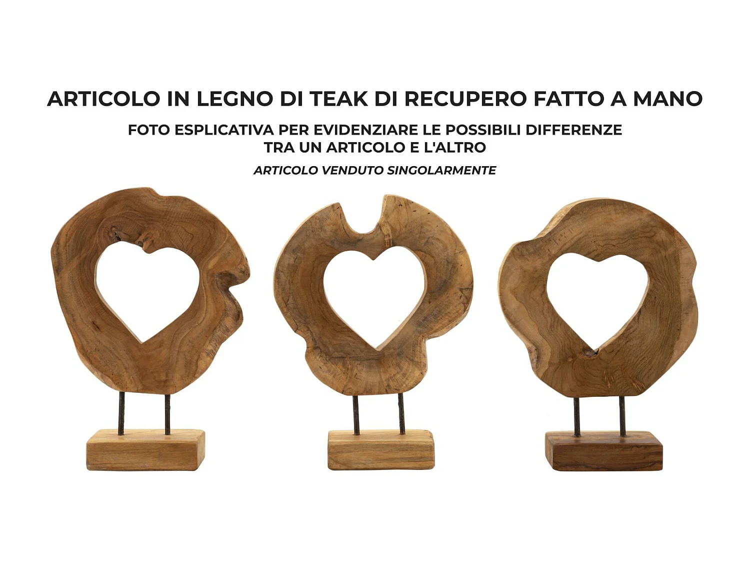 Scultura in legno marrone cm 28x10x38