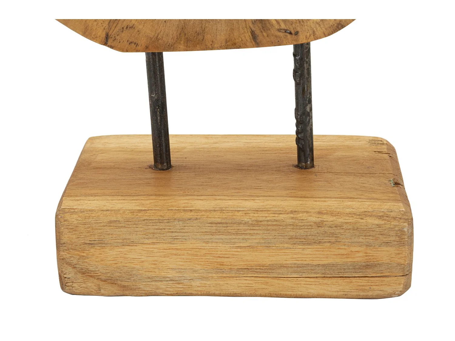 Objet Déco Cœur en Teck "Hasi" 38cm Naturel