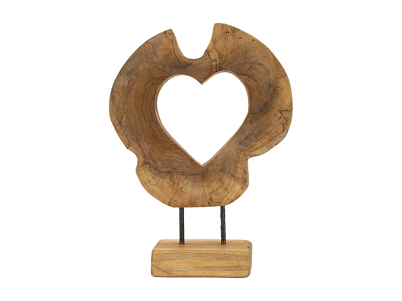 Bruin houten sculptuur 28x10x38 cm