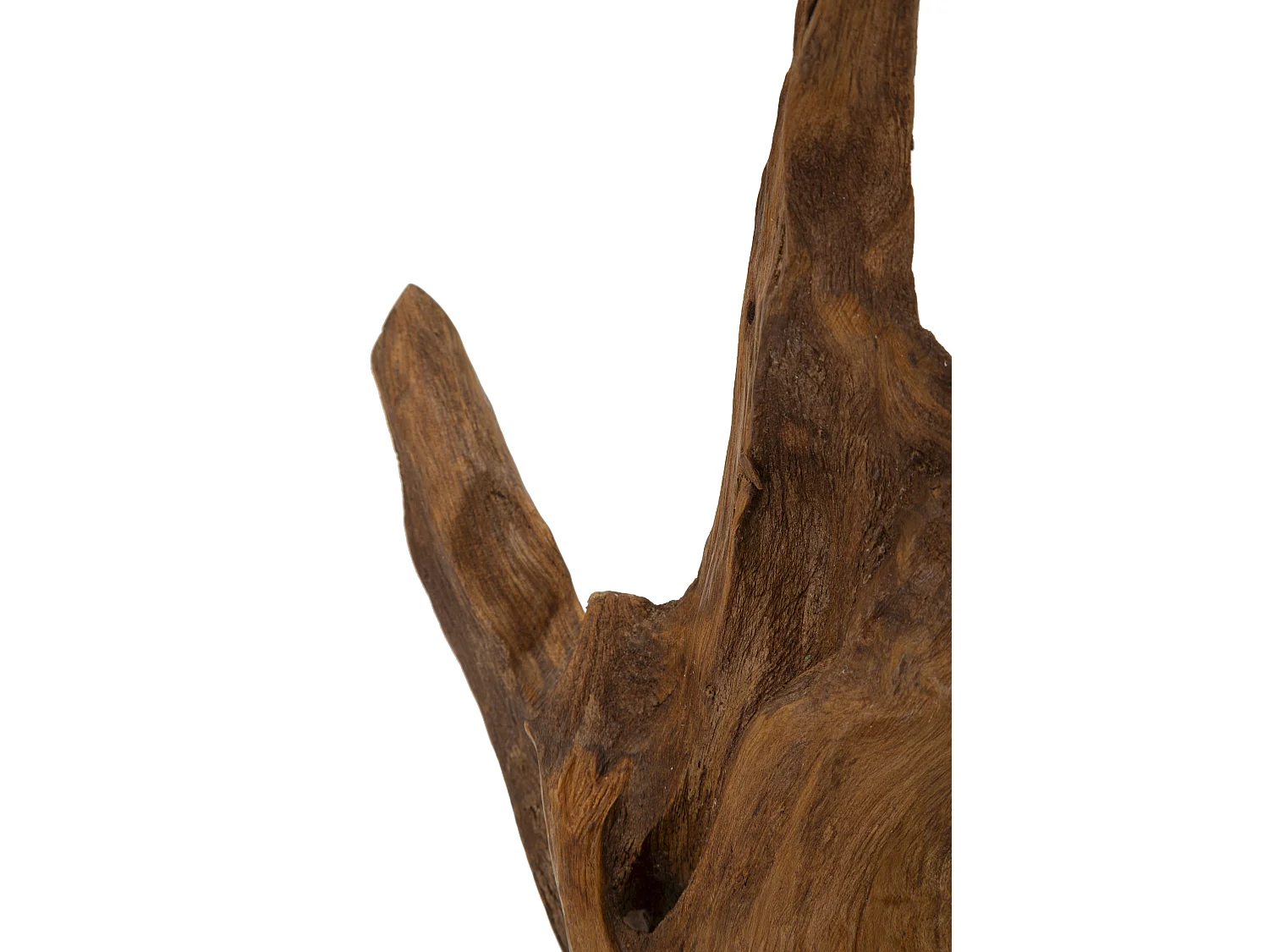 Objet Déco Tronc d'Arbre en Teck "Akars" 34cm Naturel