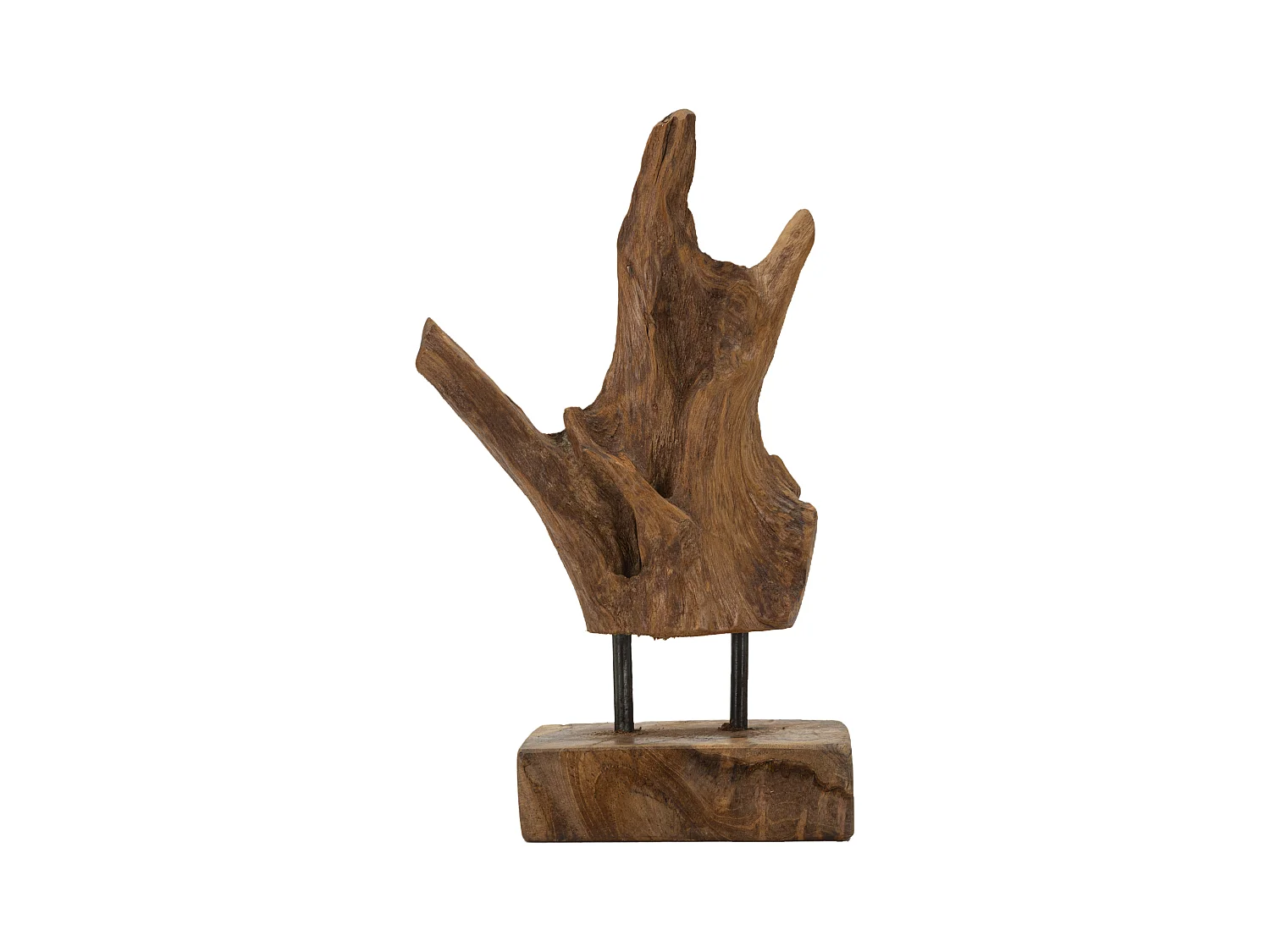 Sculpture en bois marron cm 20x11x34