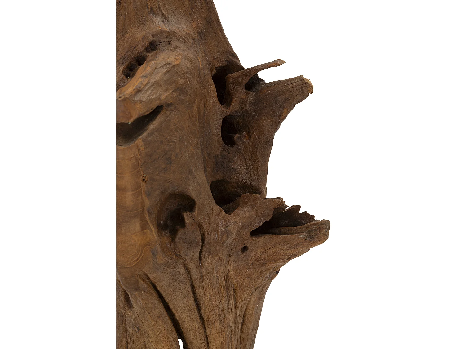 Escultura Decorativa Étnica Em Madeira Teca Feita A Mão Akar Mauro Ferretti