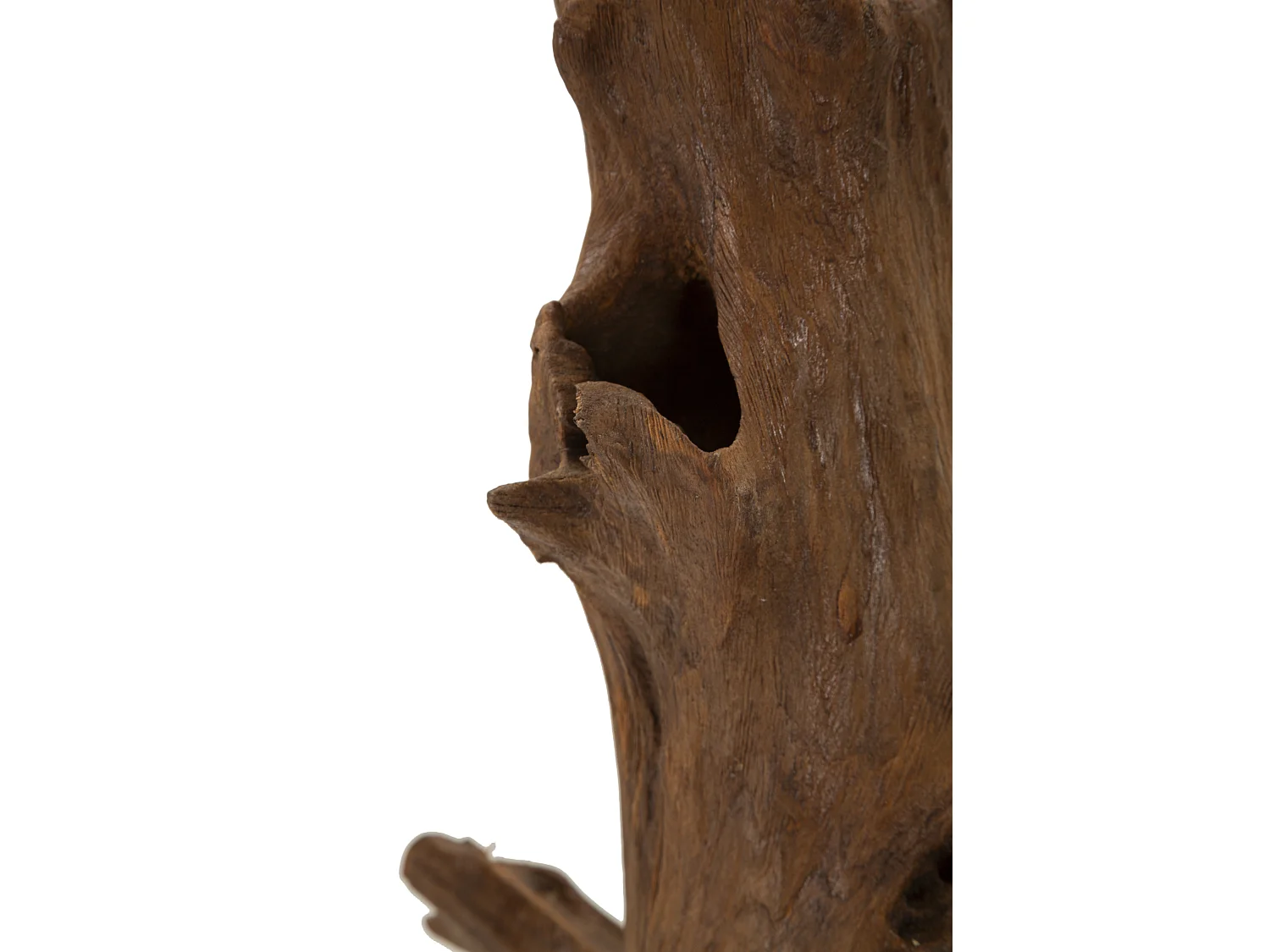 Objet Déco Tronc d'Arbre en Teck "Akars" 64cm Naturel