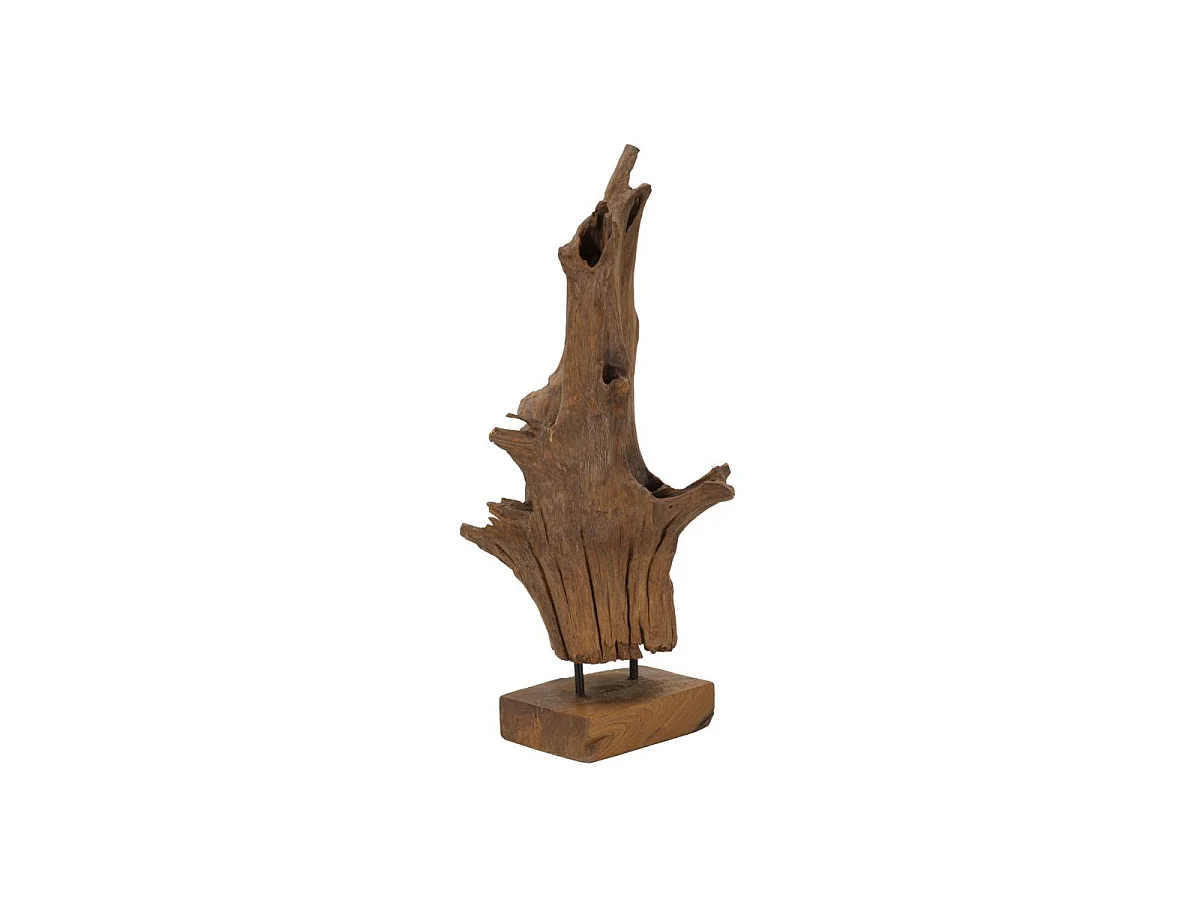 Scultura in legno marrone cm 23x27x64