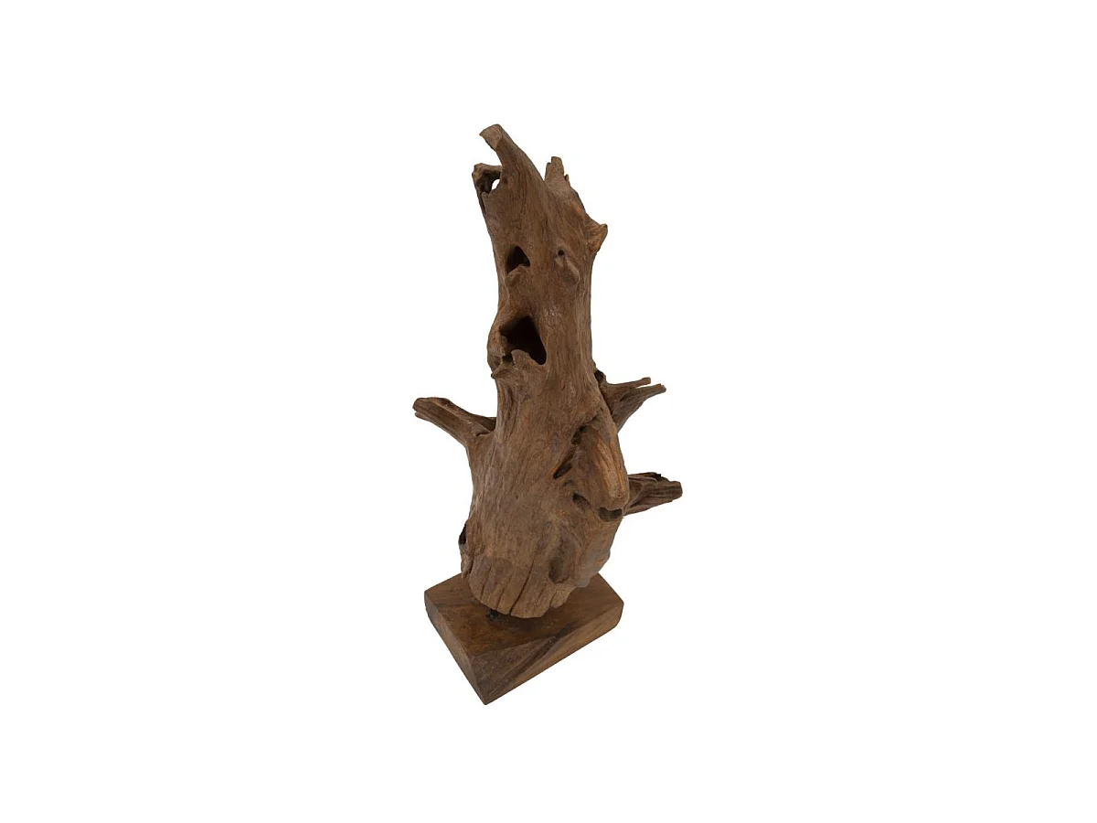 Scultura in legno marrone cm 23x27x64