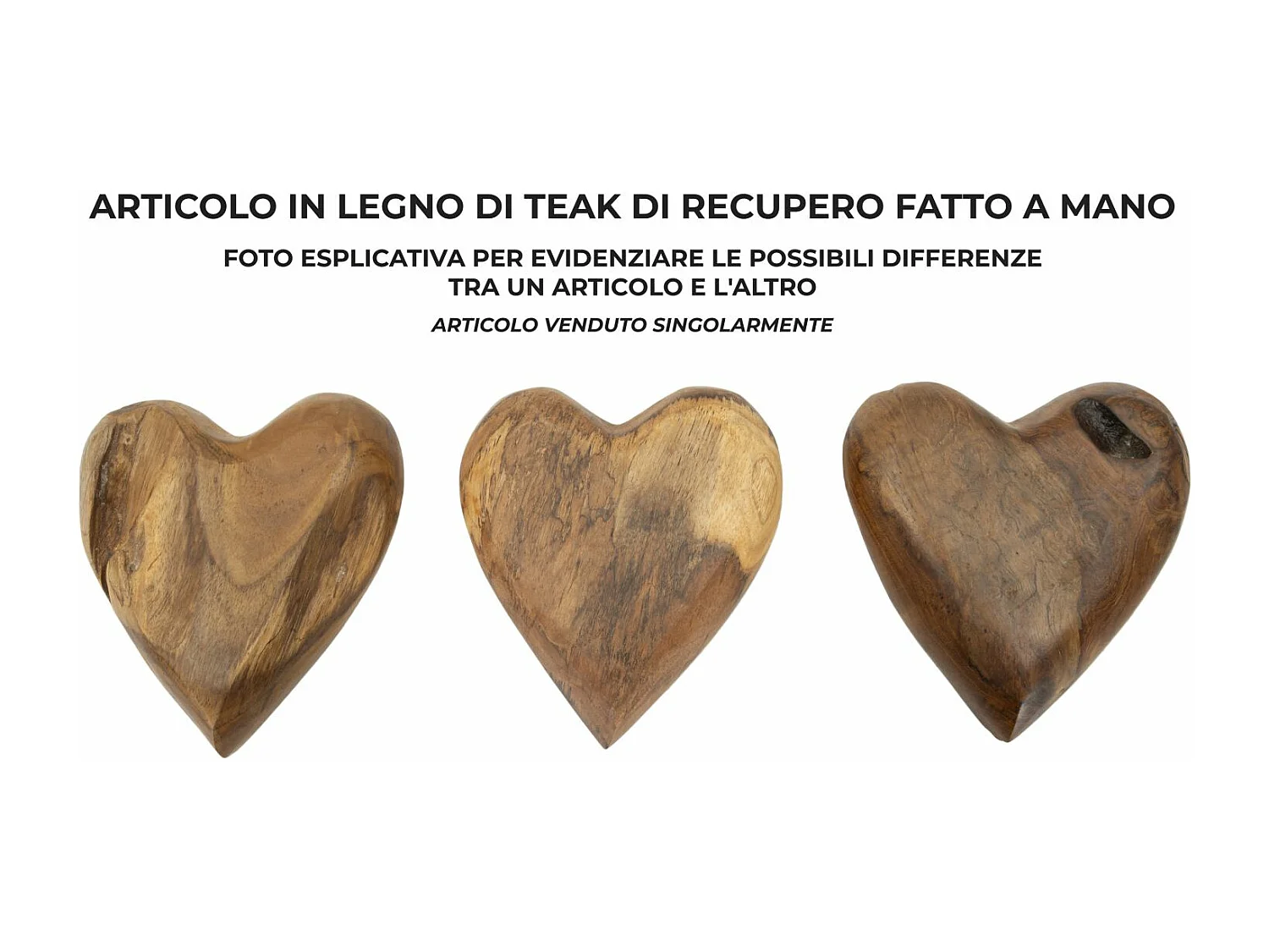 Décoration en bois marron cm 16x14x4,5