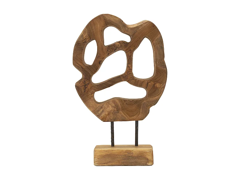 Objet Déco en Teck "Lubang" 38cm Naturel