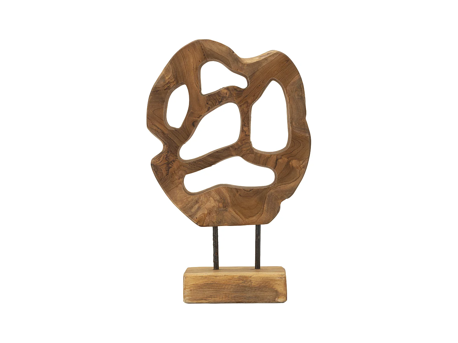 Sculpture en bois marron cm 25x10x38