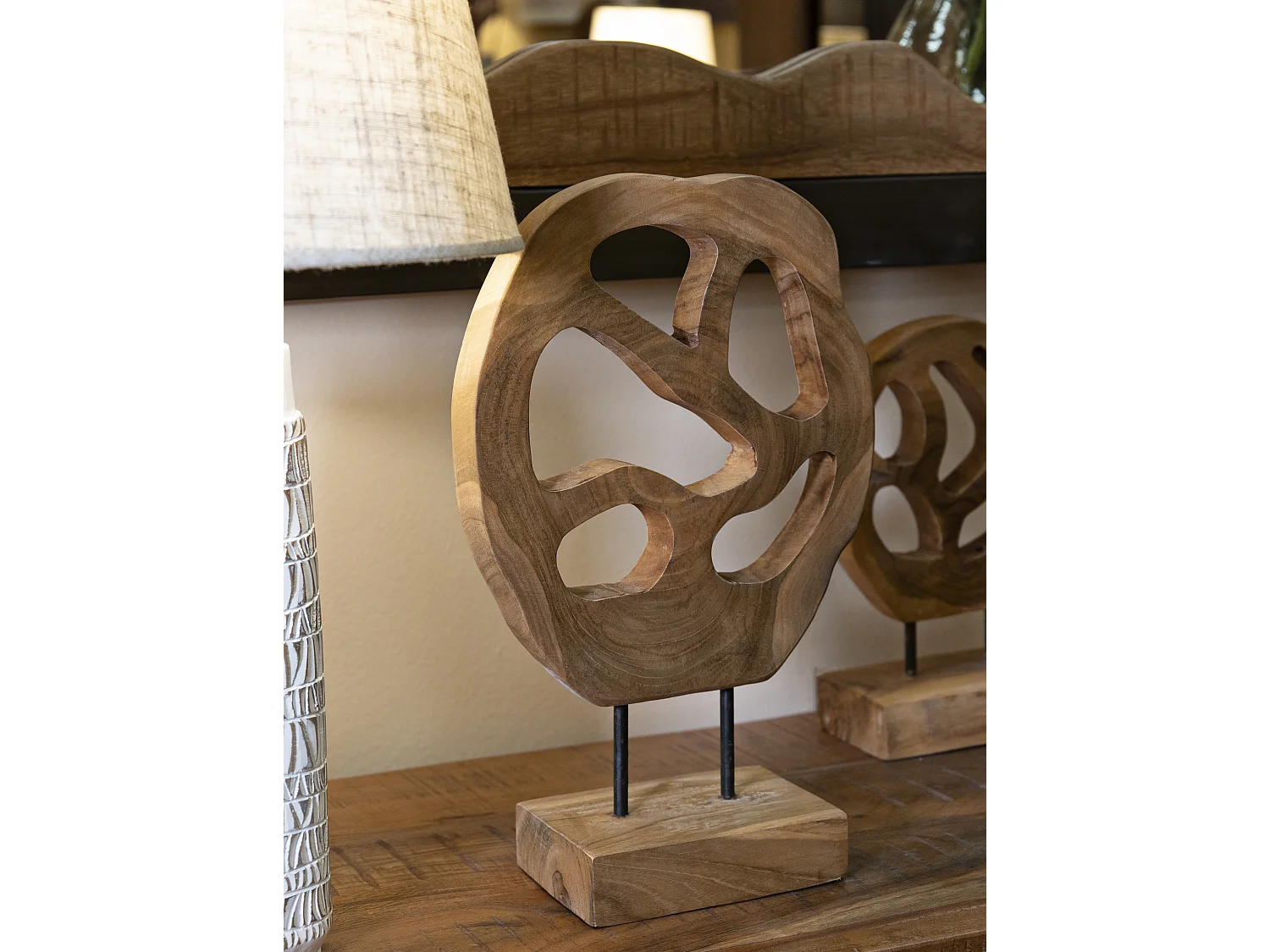 Objet Déco en Teck "Lubang" 38cm Naturel
