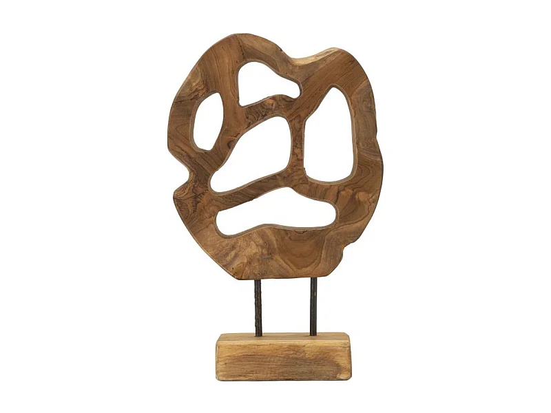 Bruin houten sculptuur 25x10x38 cm