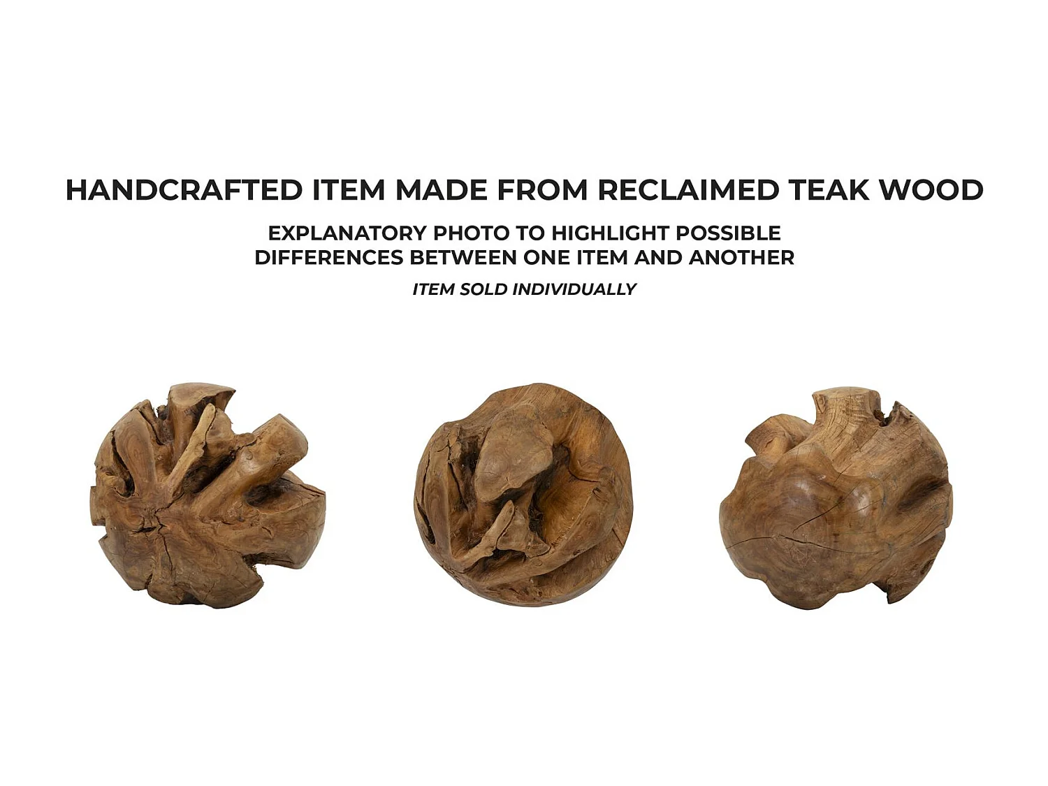 Sfera in legno marrone cm Ø 50