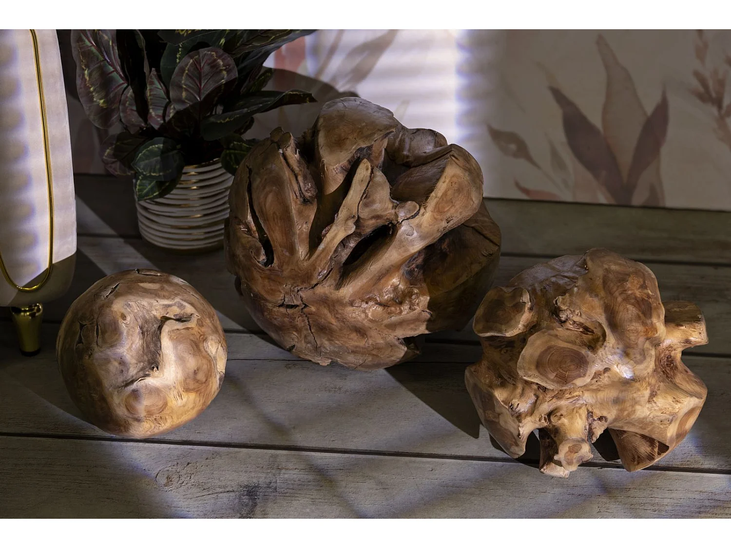 Sfera in legno marrone cm Ø 50