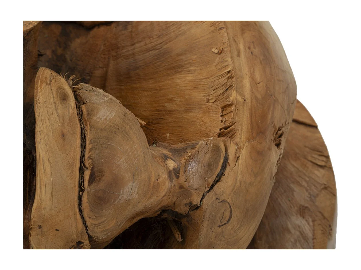 Objet Déco Rond en Teck "Balle" 50cm Naturel