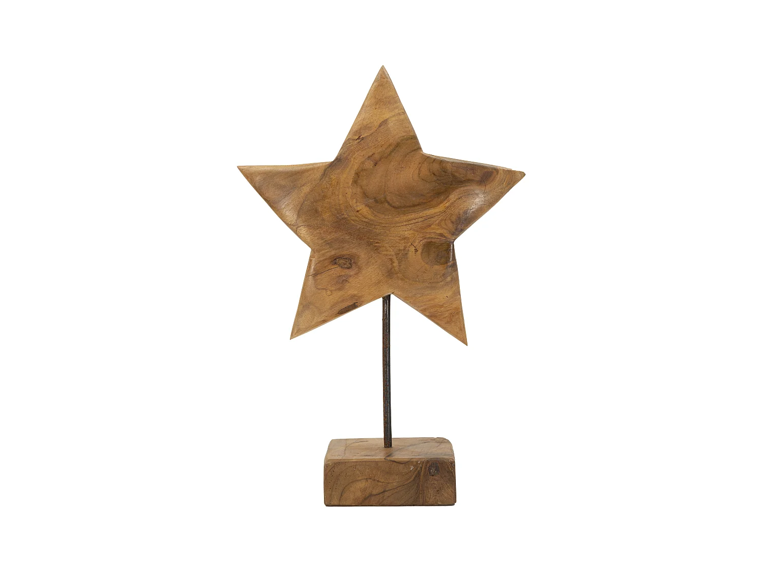 Sculpture en bois marron cm 28x12x42