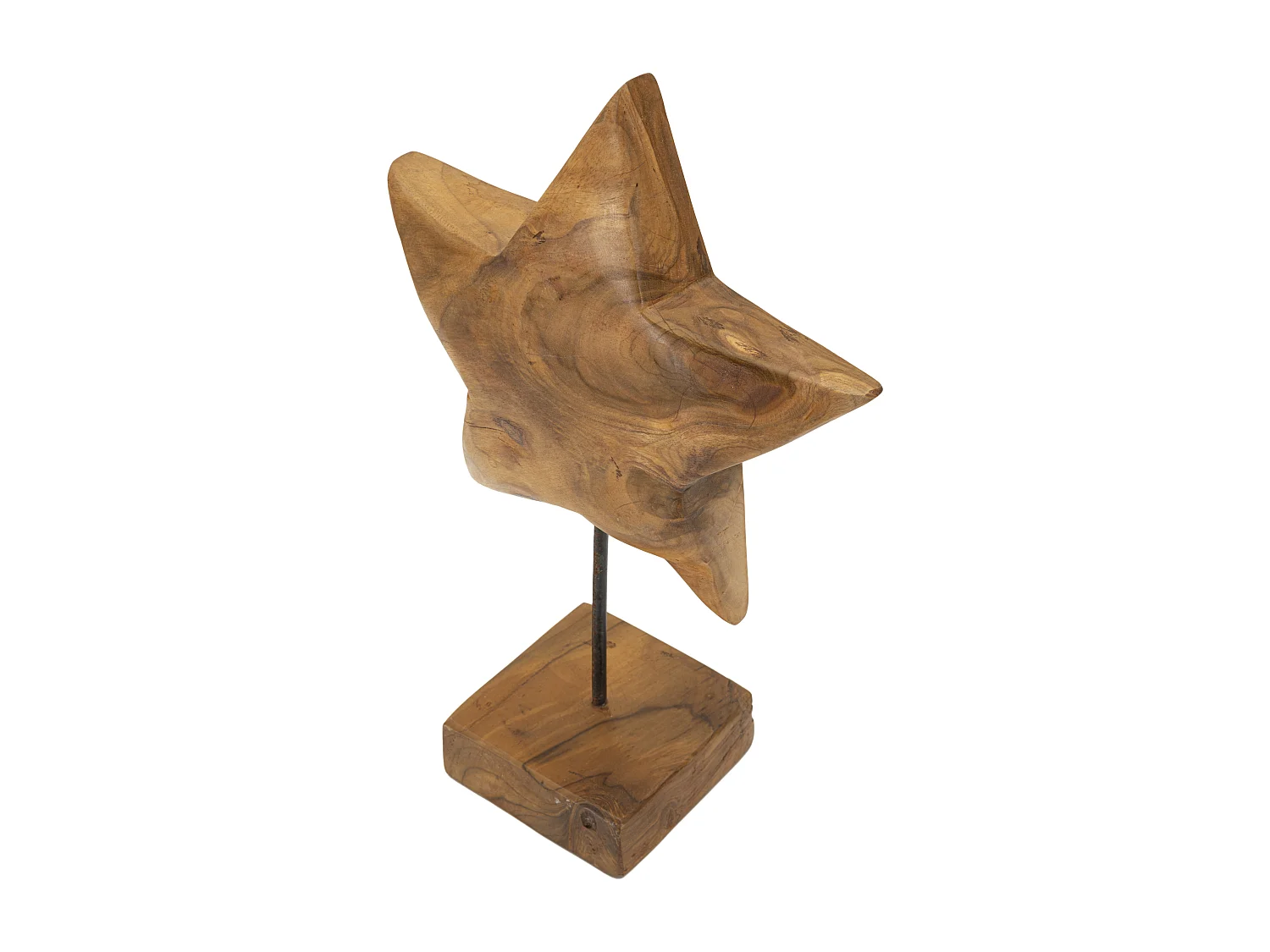 Objet Déco en Teck "Étoile" 42cm Naturel