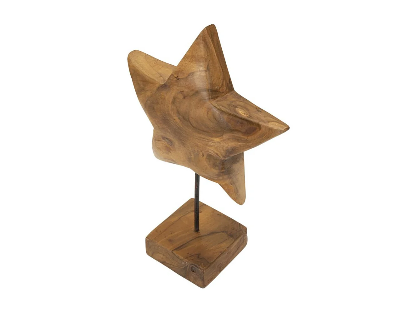 Objet Déco en Teck "Étoile" 42cm Naturel