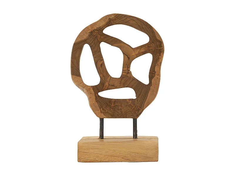 Objet Déco en Teck "Lubang" 27cm Naturel