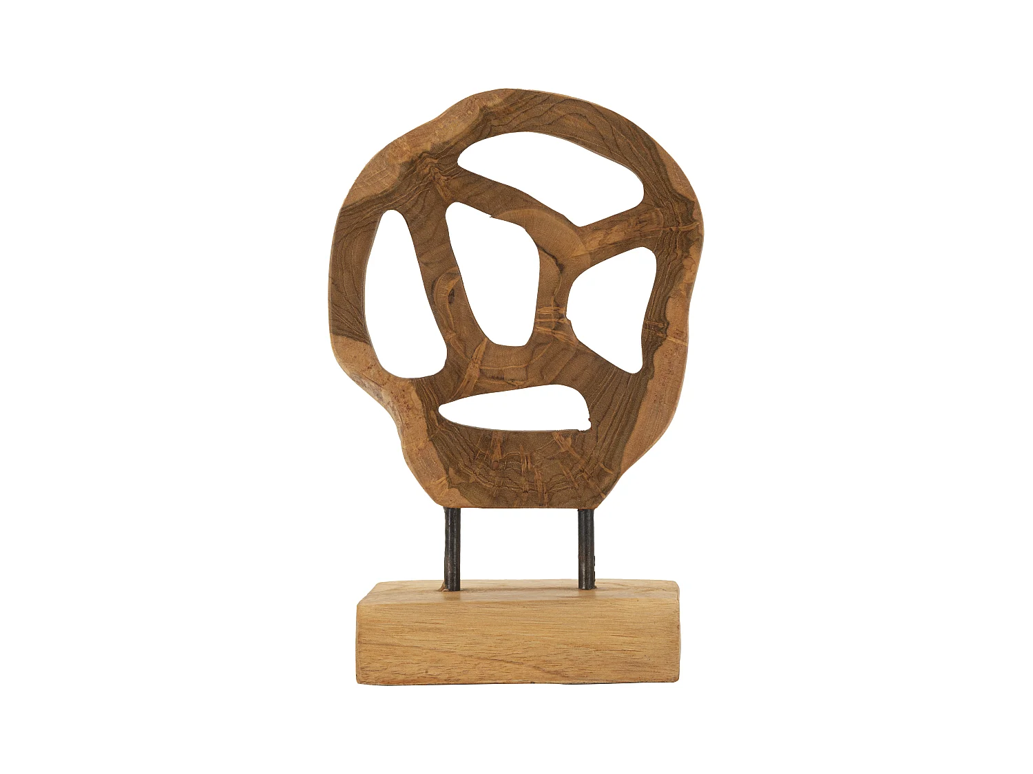 Sculpture en bois marron cm 18x10x27