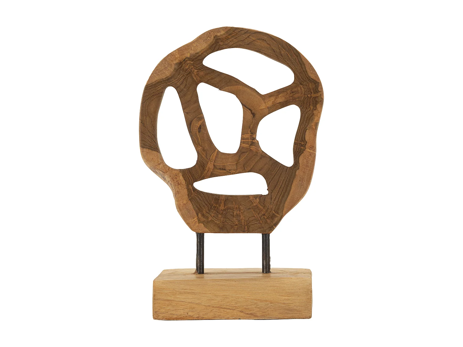 Objet Déco en Teck "Lubang" 27cm Naturel